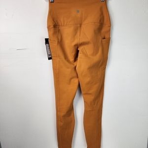 Yogalicious Lux Medium Womens Inca Gold Yoga gym Leggings PFY71839 New $78